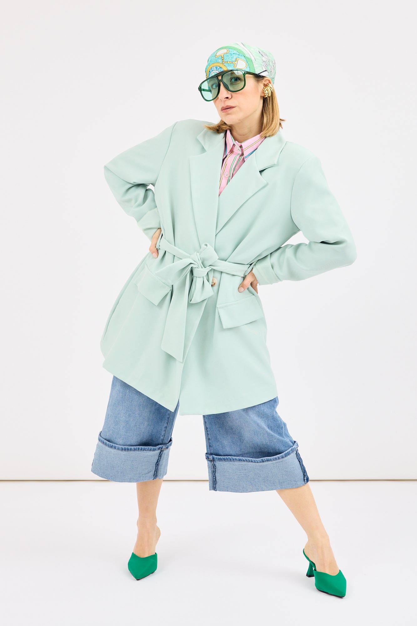 Giacca Verde Acqua Noa