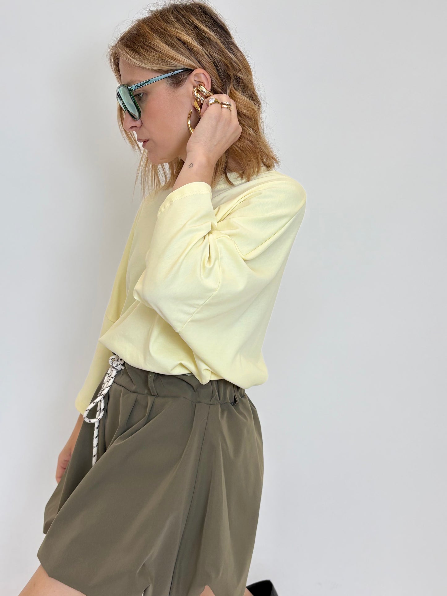 Maglia Basic oversize Carla (GIALLA)