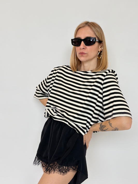 Maglia spalline a righe Dalia