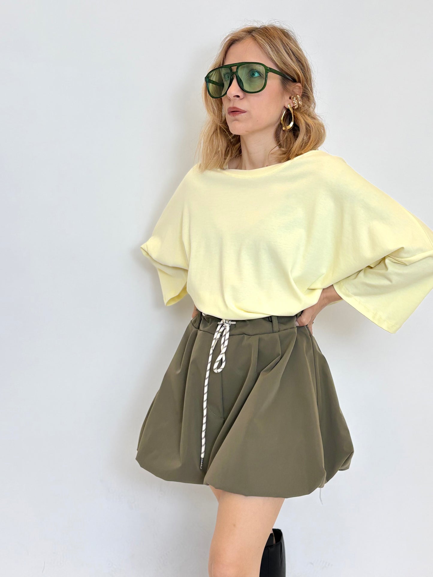 Maglia Basic oversize Carla (GIALLA)