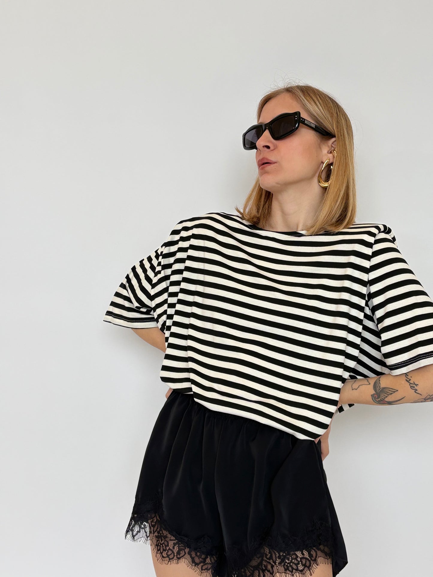 Maglia spalline a righe Dalia