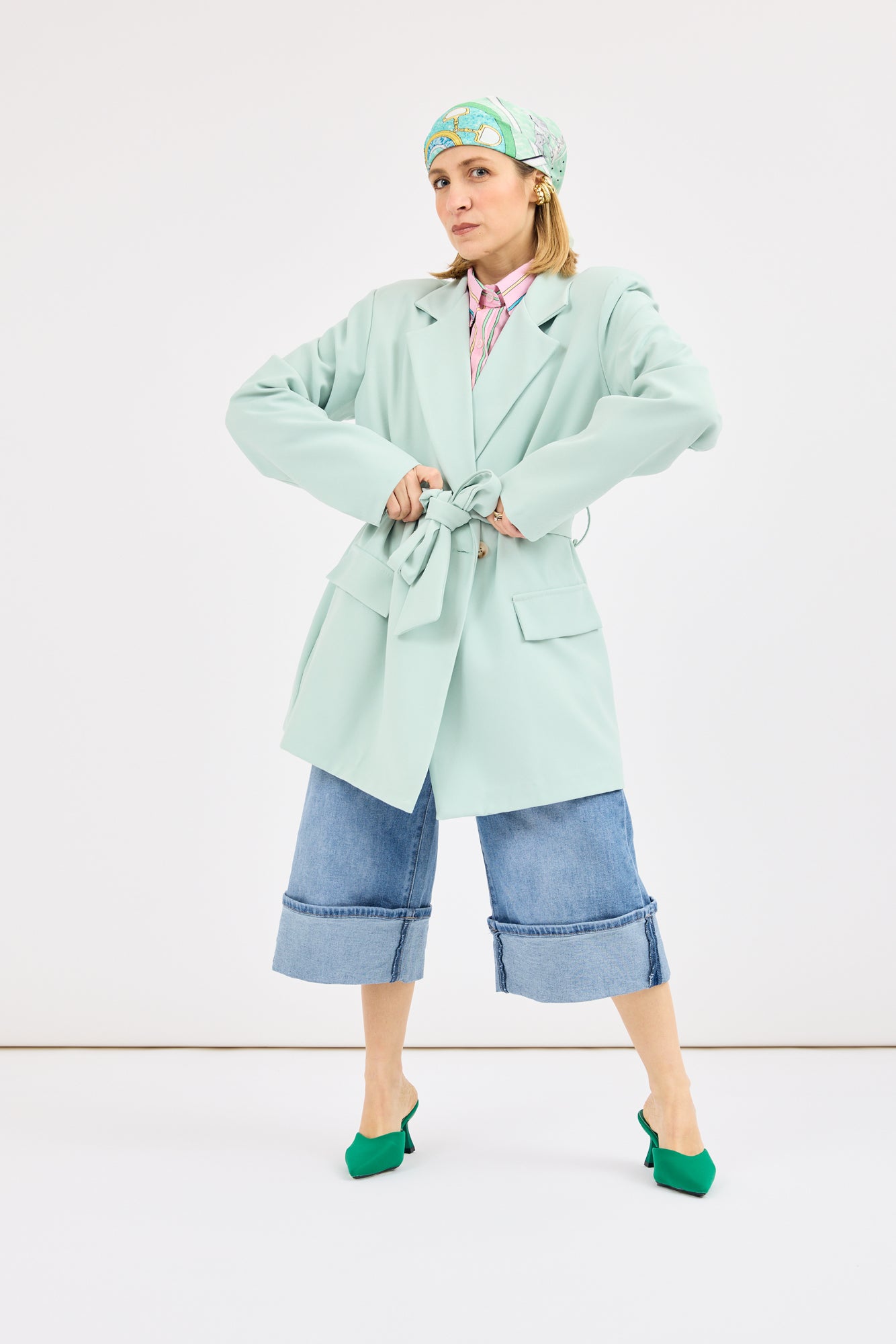 Giacca Verde Acqua Noa