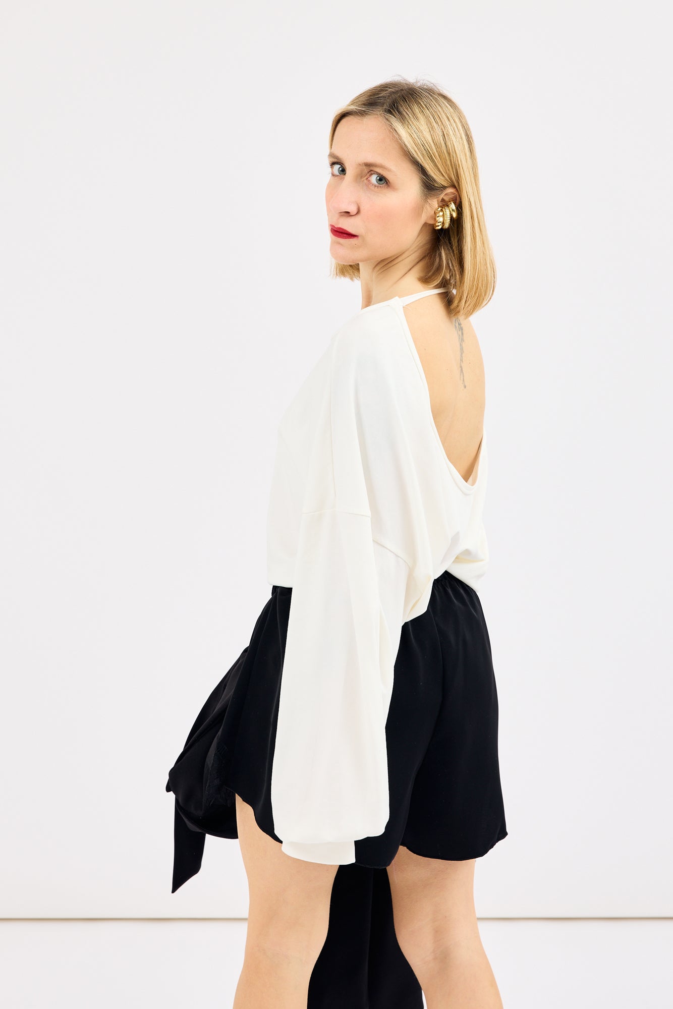 Maglia Bianca Maniche Lunghe Dafne