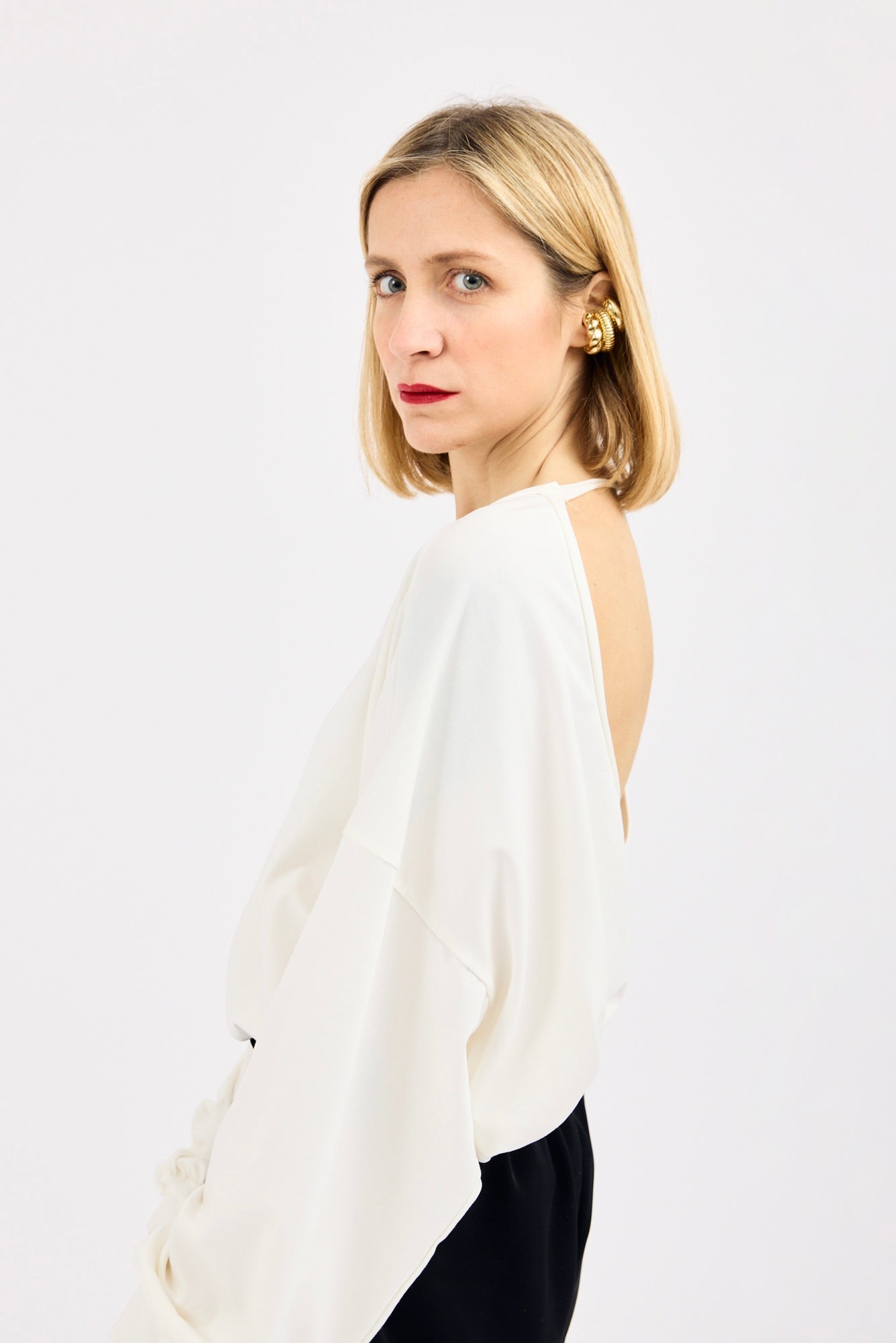 Maglia Bianca Maniche Lunghe Dafne