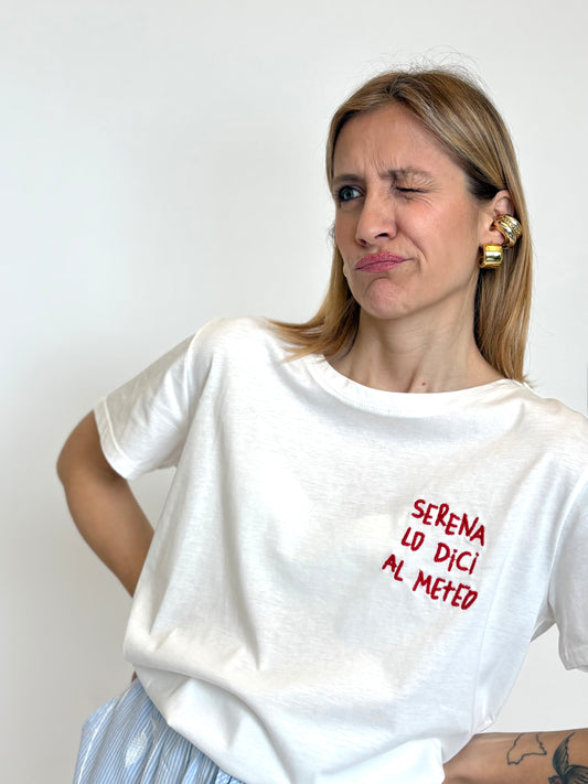 t-shirt Serena lo dici al meteo