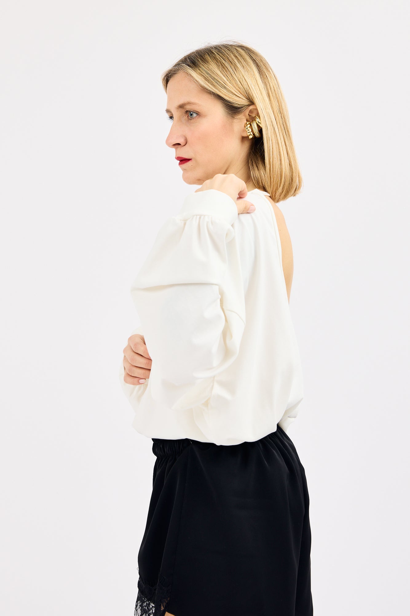 Maglia Bianca Maniche Lunghe Dafne